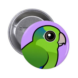 Cute Green Pacific Parrotlet Round Button