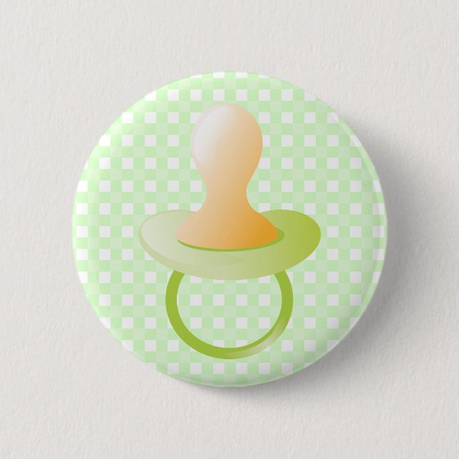 Green Pacifier Button (Front)