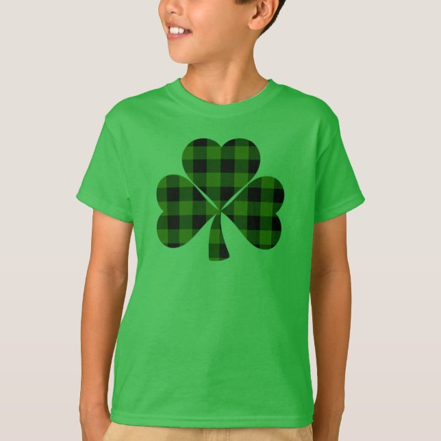 Green paid shamrock st. patty day design T-Shirt (Front)