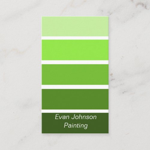 Green Paint Samples Business Card