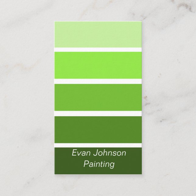 Green Paint Samples Business Card (Front)