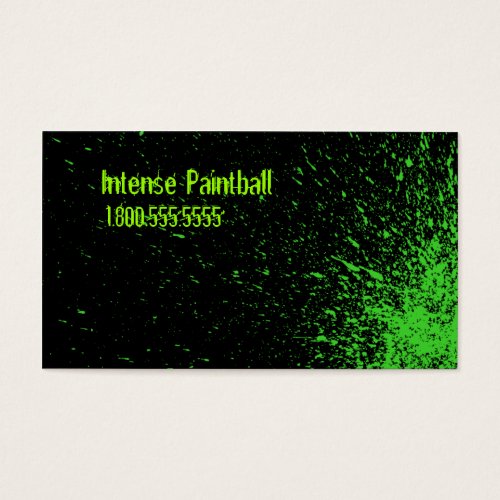 green paint splatter business card templates