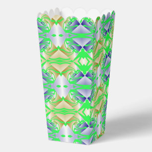 Green paintings on diamond pattern favor boxes