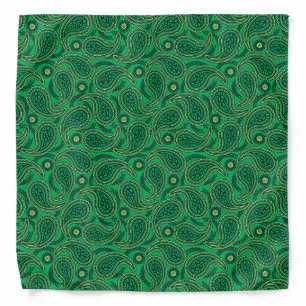 Green paisley bandana