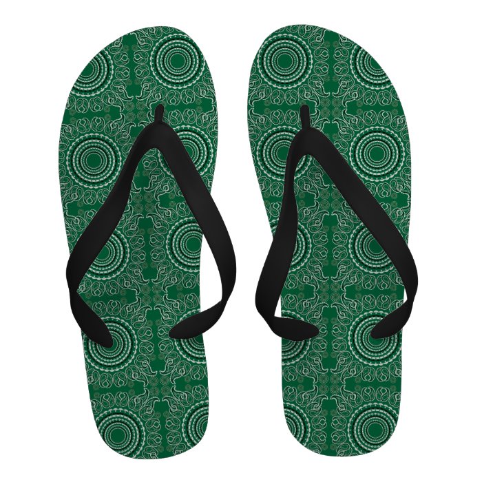 Green Paisley Bandana Sandals