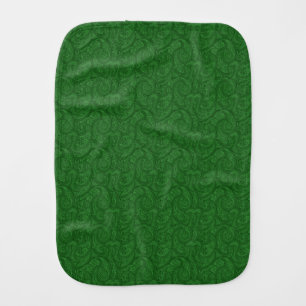 Green Paisley Burp Cloth