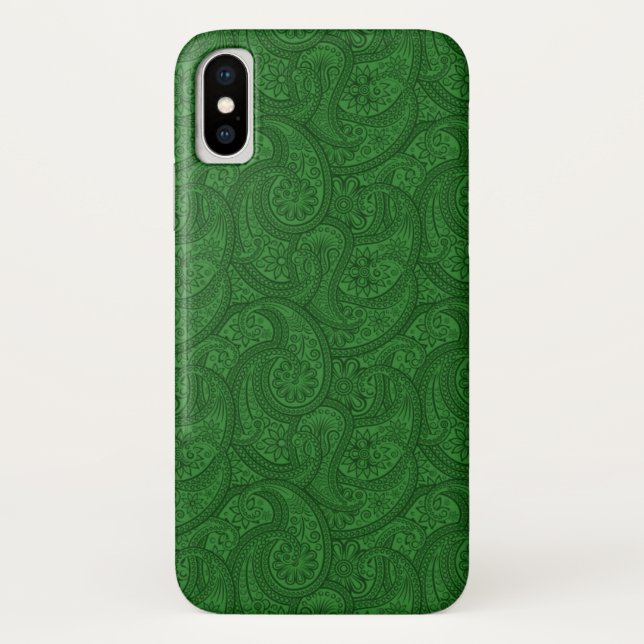Green Paisley Case-Mate iPhone Case (Back)