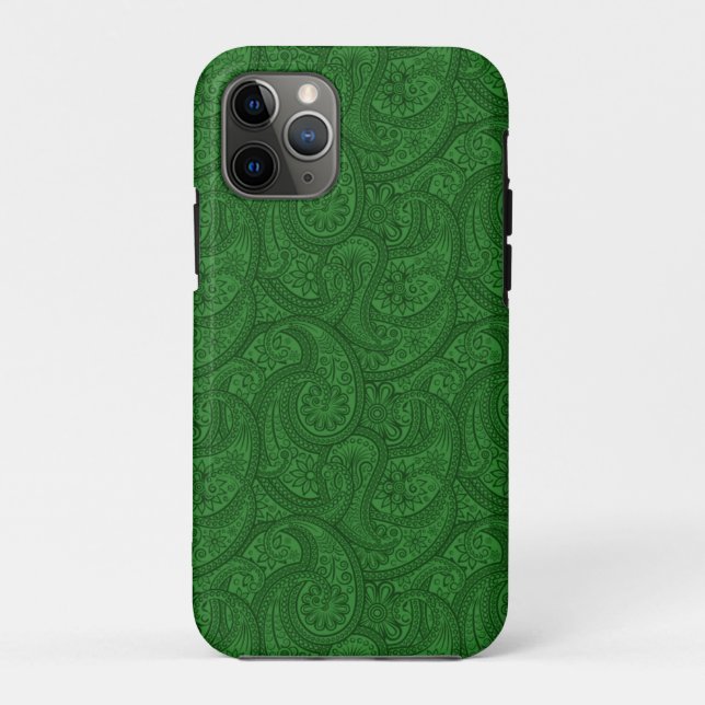 Green Paisley Case-Mate iPhone Case (Back)