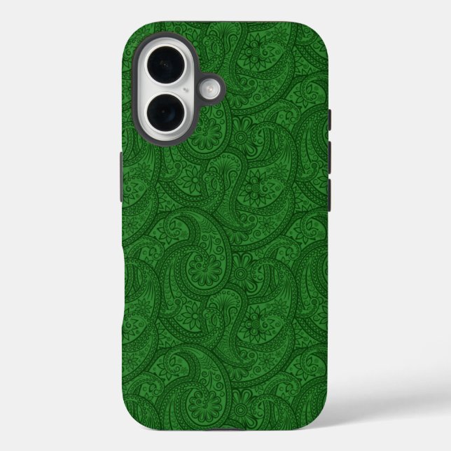 Green Paisley Case-Mate iPhone Case (Back)
