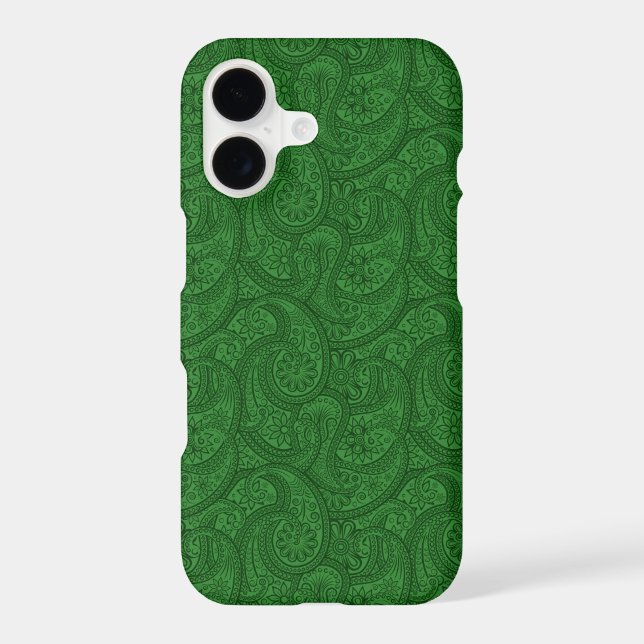 Green Paisley Case-Mate iPhone Case (Back)