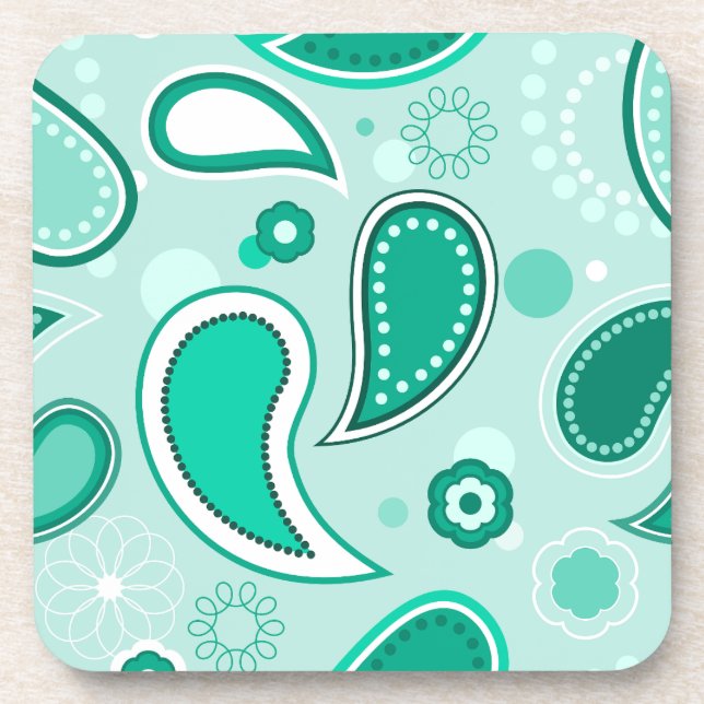 green paisley coaster (Front)