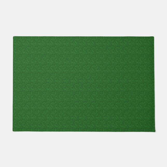 Green Paisley Doormat (Front)