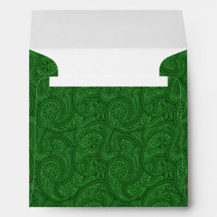 Green Paisley Envelope