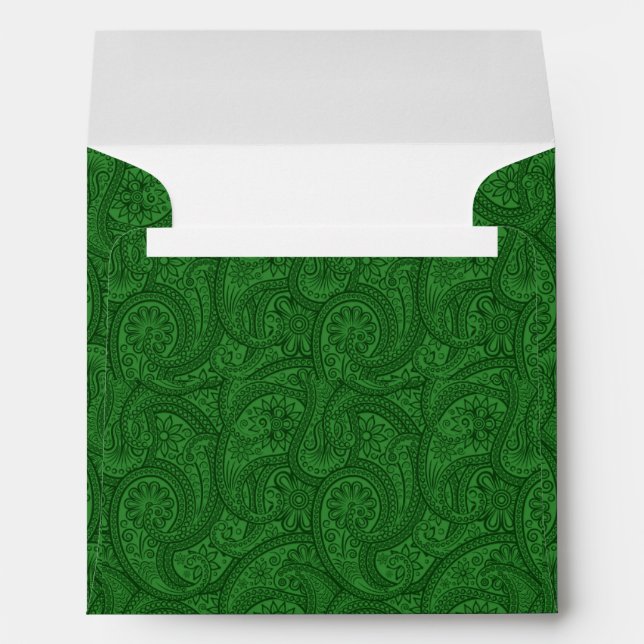 Green Paisley Envelope (Back (Bottom))