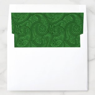 Green Paisley Envelope Liner