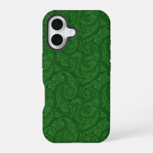 Green Paisley iPhone 16 Case