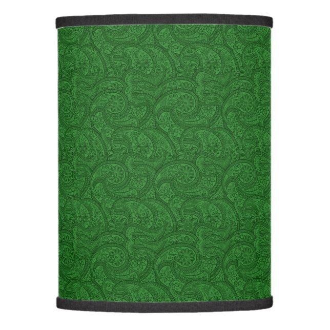 Green Paisley Lamp Shade (Front)