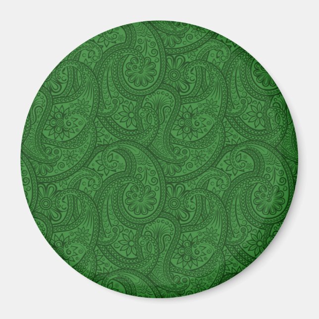 Green Paisley Magnet (Front)