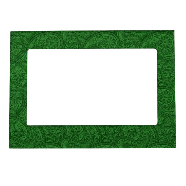 Green Paisley Magnetic Frame (Front)