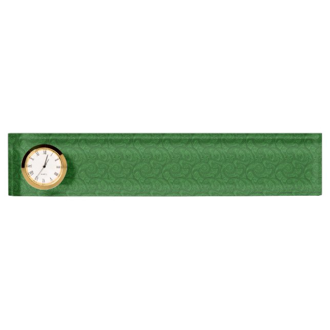 Green Paisley Name Plate (Front)