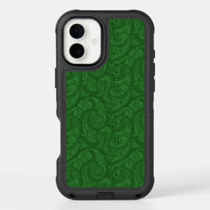 Green Paisley iPhone 16 Plus Case