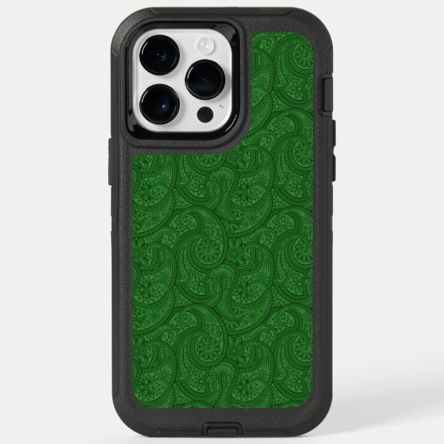 Green Paisley Otterbox iPhone Case (Back)