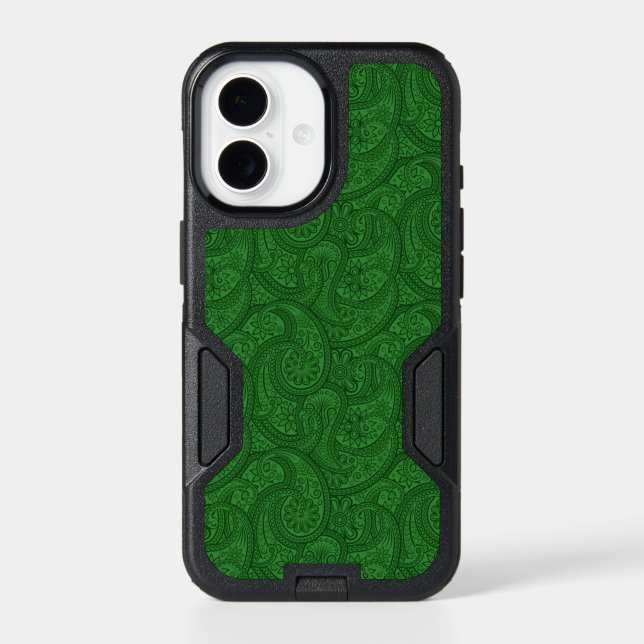 Green Paisley Otterbox iPhone Case (Back)