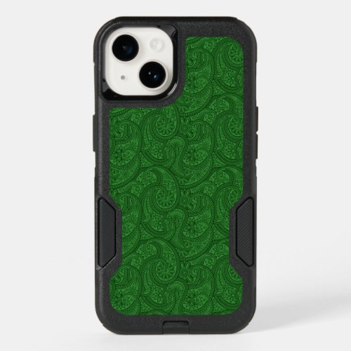 Green Paisley OtterBox iPhone 14 Case