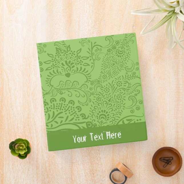 Green Paisley Pattern Binder (In Situ)