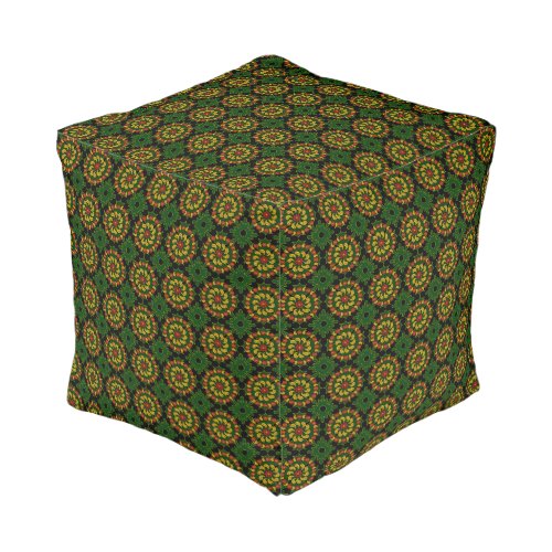 Green Paisley Pattern  Ottoman