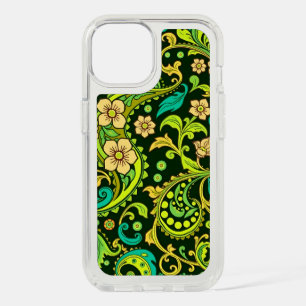 Green Paisley Pattern iPhone 15 Case