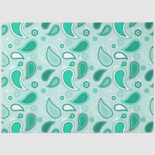 green paisley tissue paper