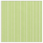 [ Thumbnail: Green & Pale Goldenrod Lined Pattern Fabric ]