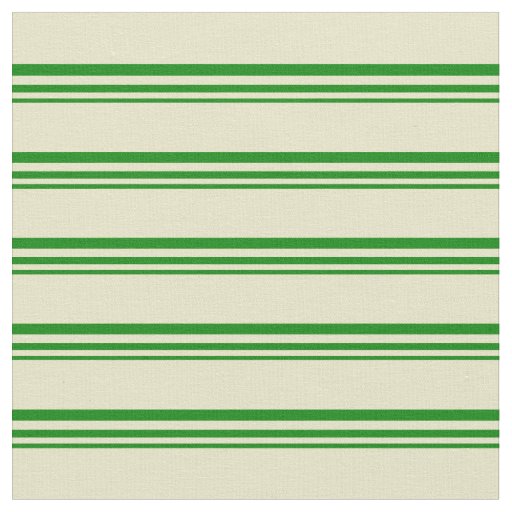 Green & Pale Goldenrod Pattern Fabric