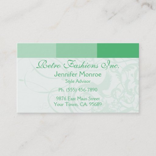 Customizable Green Palette Urban Style Personal Business Cards