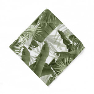 Green Palm Banana Leaves Bliss 1 #art #nature Bandana
