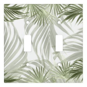 Green Palm Bliss 1 #art #natural Light Switch Cover