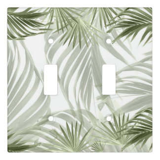 Green Palm Bliss 1 #art #natural Light Switch Cover