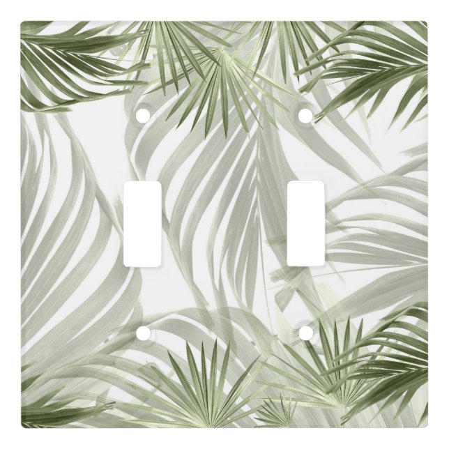 Green Palm Bliss 1 #art #natural Light Switch Cover (Front)