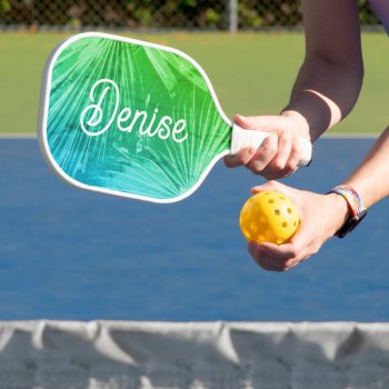 Green Palm Custom Pickleball Paddle Racket by photoedit at Zazzle