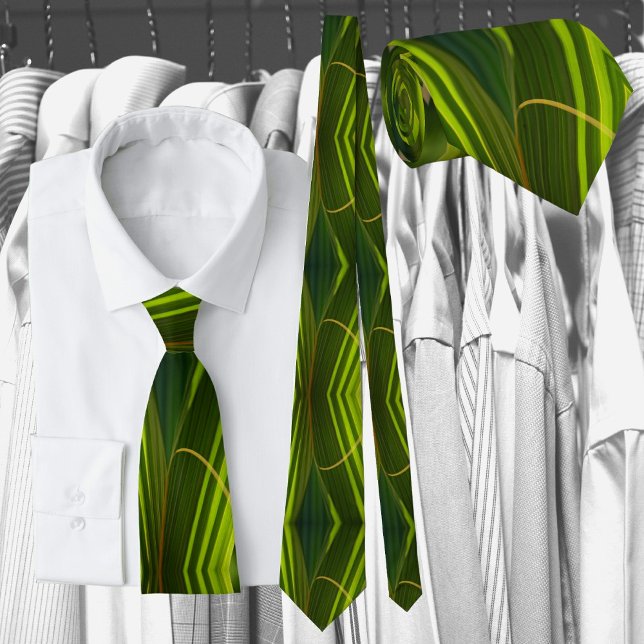 Green Palm Fronds Neck Tie (Creator Uploaded)