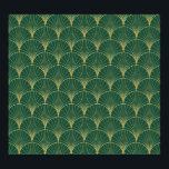 Green Palm Leaf Art Deco Poster<br><div class="desc">Palm leaf pattern on green background - art deco style - Abstract geometric Vintage pattern for textile, wrapping, product design. Vintage illustration. Abstract Palm Leaf Art Deco Style. Textile decor. Palm leaf art deco style pattern on a green background. Classic and elegant. background, pattern, abstract, texture, decor, fashion, gold, illustration,...</div>