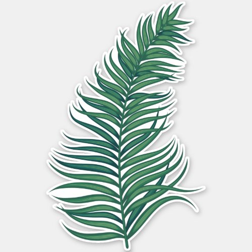 Green Palm Leaf Sticker