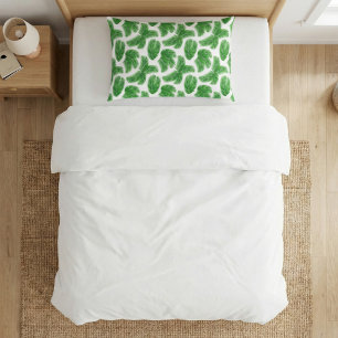 Green Palm Leaf Tropical Pattern Pillow Case