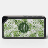 Green Palm Leaves | Add Your Initials Bluetooth Speaker (Front)