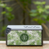 Green Palm Leaves | Add Your Initials Bluetooth Speaker (Insitu(Outdoor))