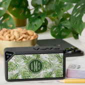 Green Palm Leaves | Add Your Initials Bluetooth Speaker (Insitu(Table))