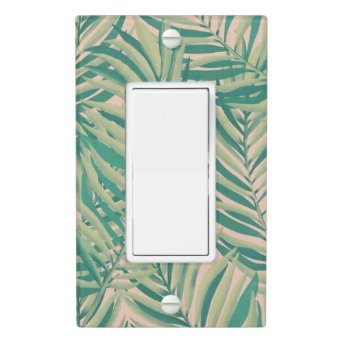 Green Palm Leaves Aesthetic Light Switch Cover