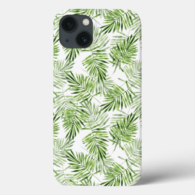 Green Palm Leaves Case-Mate iPhone Case (Back)