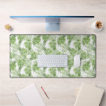 Green Palm Leaves Desk Mat